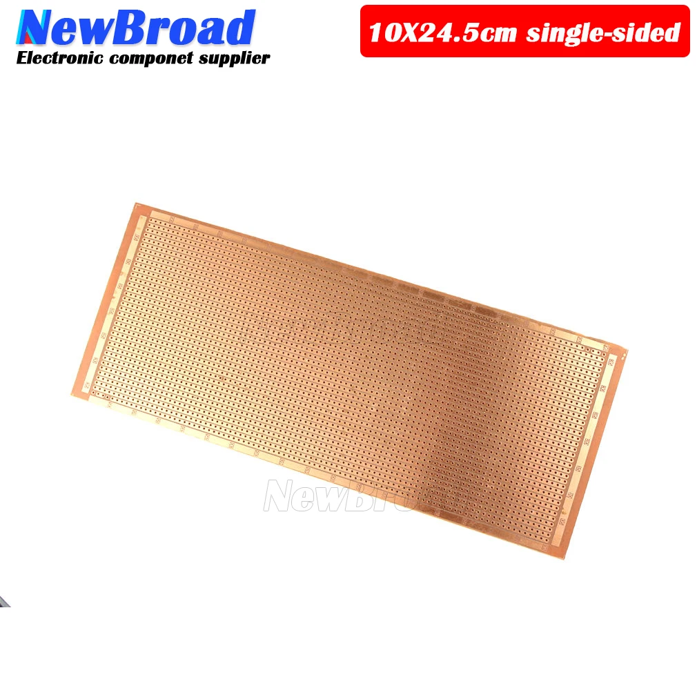 2PCS 10*24.5CM 단면 베이클라이트 (긴 와이어 패드) 1.5 두께 2.54 간격 범용 범용 회로 기판 PCB