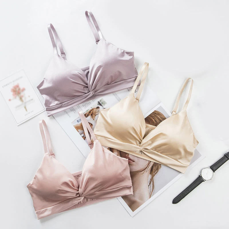 2021 Female Summer Crop Tank Top Women Fashion Deep V Lace Bras Embroidery Floral Tank Top Bra Wrapped Chest Camisole Padded Bra