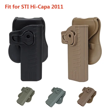 STI Hi-Capa 2011 시리즈용 전술 에어소프트 총 홀스터, 도쿄 마루이, WE, KWA, KJW 콜트 1911 오른손잡이 사냥 액세서리