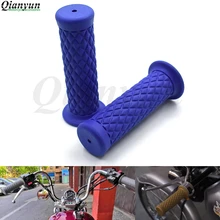 Универсальный 7/" 22 мм мотоцикл Винтаж резиновый руль для мотоцикла для Kawasaki ER-6F ER-6N ZX-6 ZZR600 ZX9R Z750 ниндзя 650R