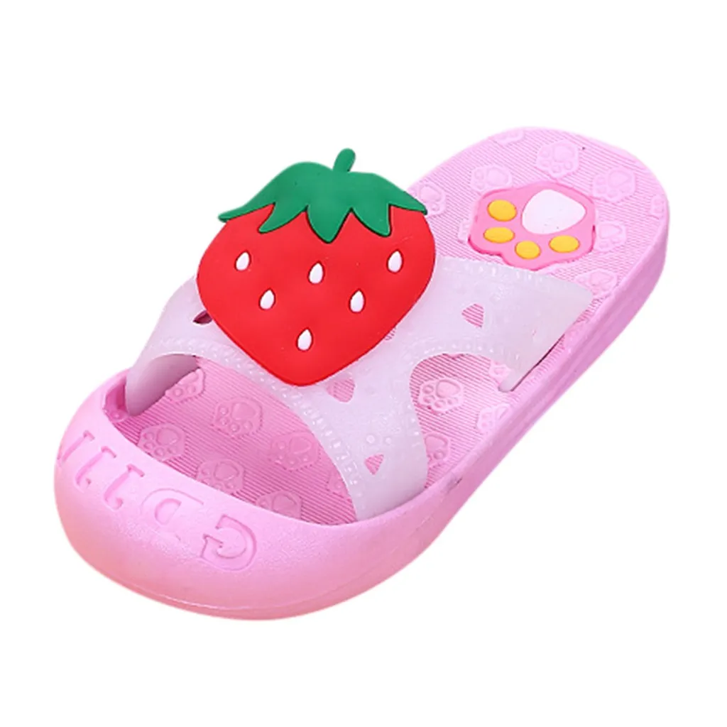 ARLONEET Kids Girls Boys Slippers Toddler Water Children Flip Flops Child Cartoon Fruit Beach Shoes Swimming Summer For Baby |
