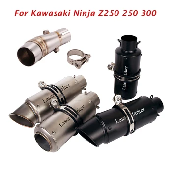 Slip for Kawasaki Ninja 250 Z250 2013-2016 Motorcycle Exhaust Middle Link Pipe Muffler Tail Tube Ninja300 13-18