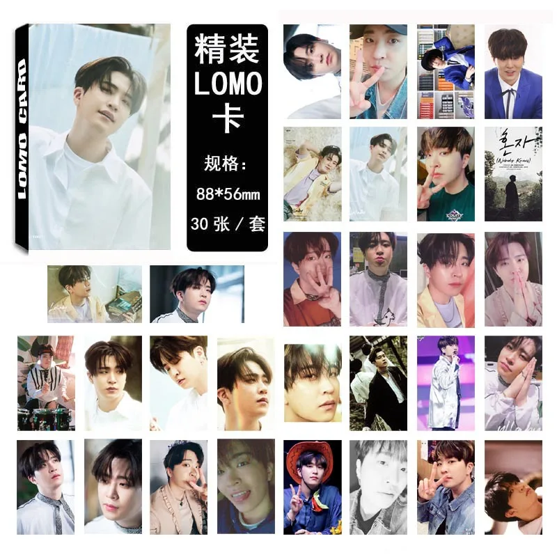 30 шт./компл. K-pop GOT7 Фотокарточка Youngjae Одиночная Мода Высокое качество Lullaby альбом