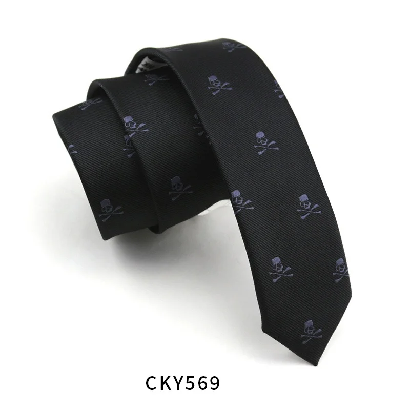 CKY569 Высокое качество новые дизайнерские брендовые модные деловые повседневные 5,5 см тонкие галстуки для мужчин обтягивающие Галстуки для офиса с подарочной коробкой - Цвет: CKY569