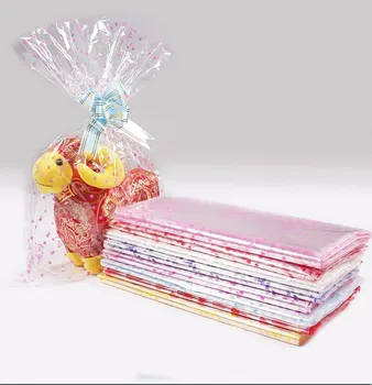 

4 sizes Large Plastic Gift Package Bag 100pcs/lot Plastic Packaging Bag Clear Cellophane Bag Bakery Gift Packing bag