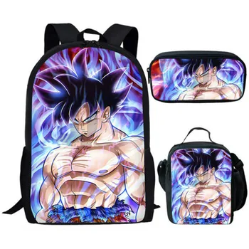 

Anime Printing Backpacks Cartoon School Bag For Boys Girls Kid 3Pcs/Set Bookbag Shoulder Bag Children Mochila Escolar