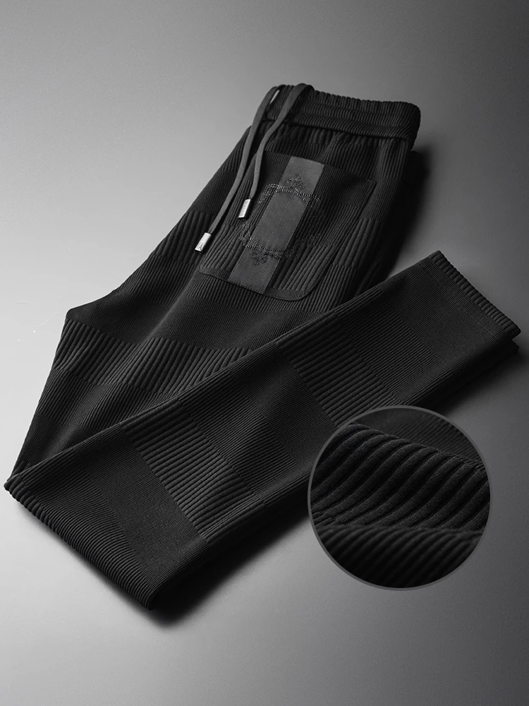 お買得商品 メンズクラシック厚手のストライプパンツ ラージサイズ 4xl 秋冬 縦ストライプ カジュアル スリム ファッショナブル 販売値下 Signature Johaness Com