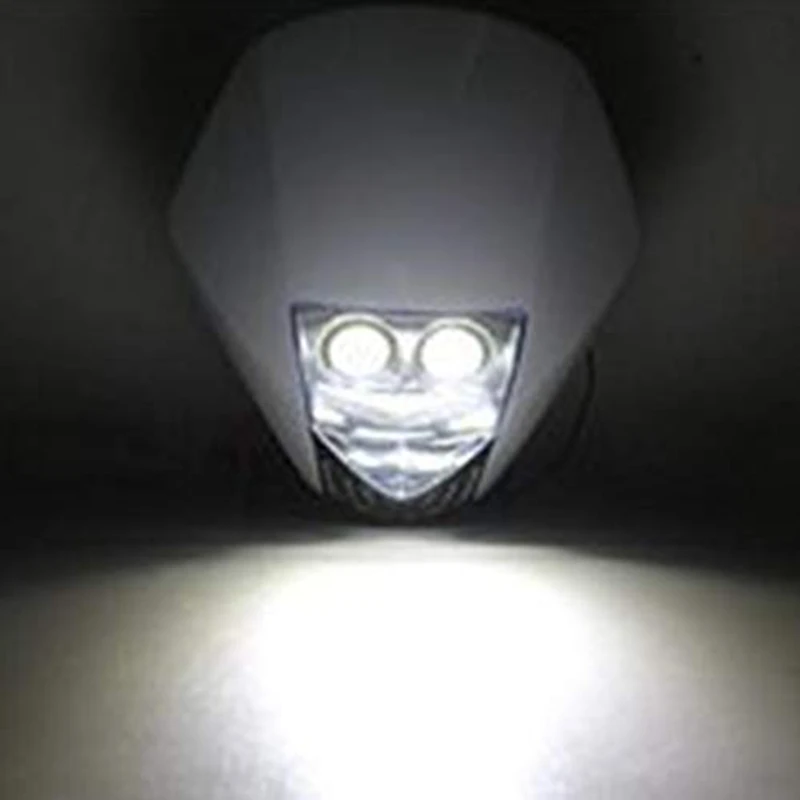 Motorcycle Headlight,Dual 5W LED Bulbs 12V Universal Modified Headlight head light lamp for Motorcycle Dirt Pit Bike forMX XC EX