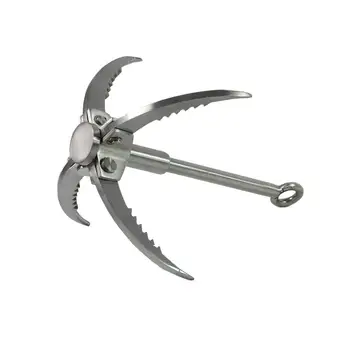 

HiMISS Outdoor Survival Climbing Stainless Steel Foldable Grappling Hook Mountaineering Survival Rescue Claw Safety Lifehook