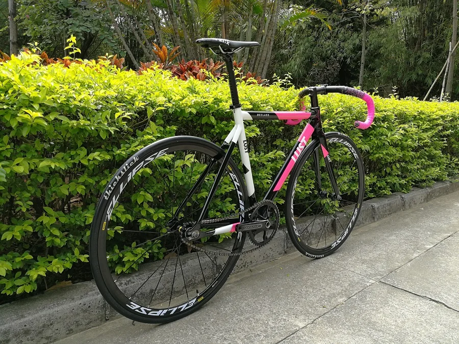 2018 NEW ARRIVAL SINGLE SPPED FIX GEAR TRACK BIKE WITH MAVIC ellipse WHEELSETS AND SRAM Omnium Track Crank