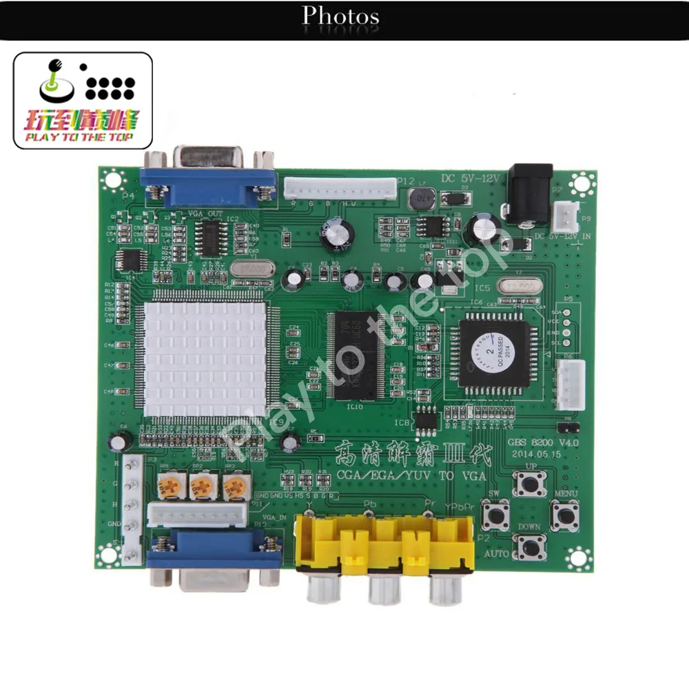 Подлинный GBS8200 1 канал релейный модуль доска CGA/EGA/YUV/с RGB на VGA аркадная игра видео конвертер для CRT/PDP/ЖК-монитор 2