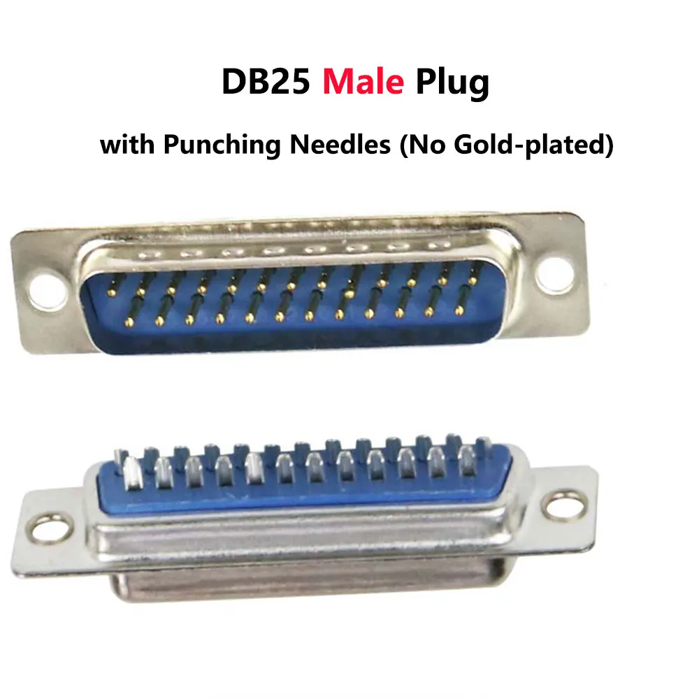 Male Punching DB25 штекер гнездо 2 ряда 25 Pin последовательный порт разъем D-SUB 25 Адаптеры - Цвет: Male Punching