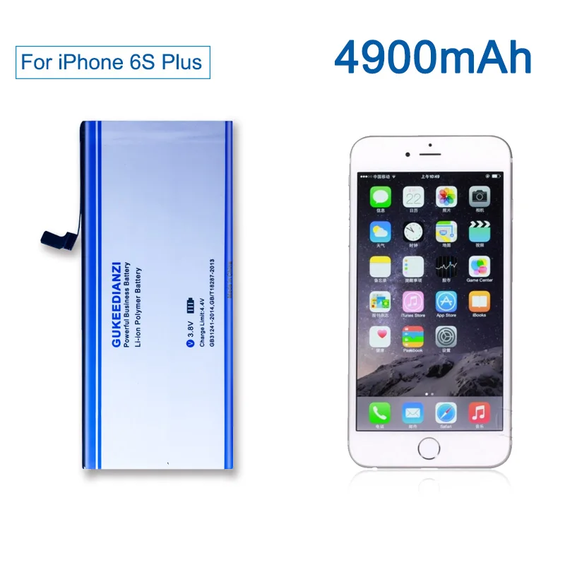 GUKEEDIANZI 4900mAh 6S Plus сменный литий-полимерный аккумулятор для мобильного телефона для iPhone 6S Plus перезаряжаемый аккумулятор стабильного напряжения