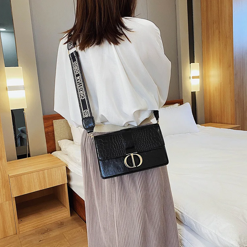 

Bag 2020 Spring New Style Fashion Elegant Korean-style LADY'S Bags Versatile Oblique Square Sling Bag Fashion Single-shoulder Ba