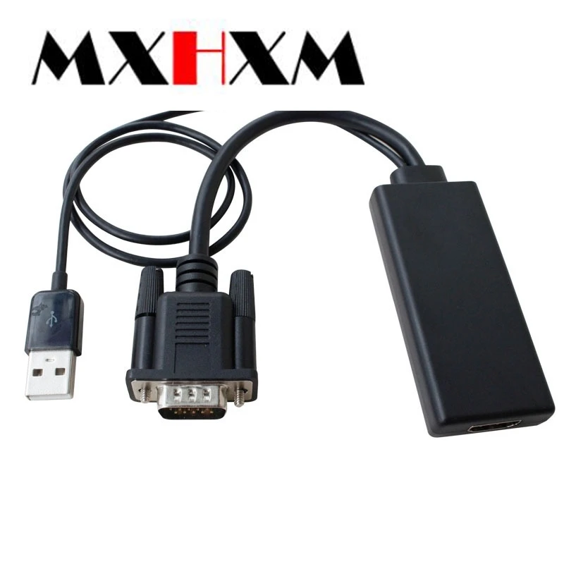 Преобразователь из vga в hdmi с аудио vga в HD адаптер vga в hdmi usb адаптер