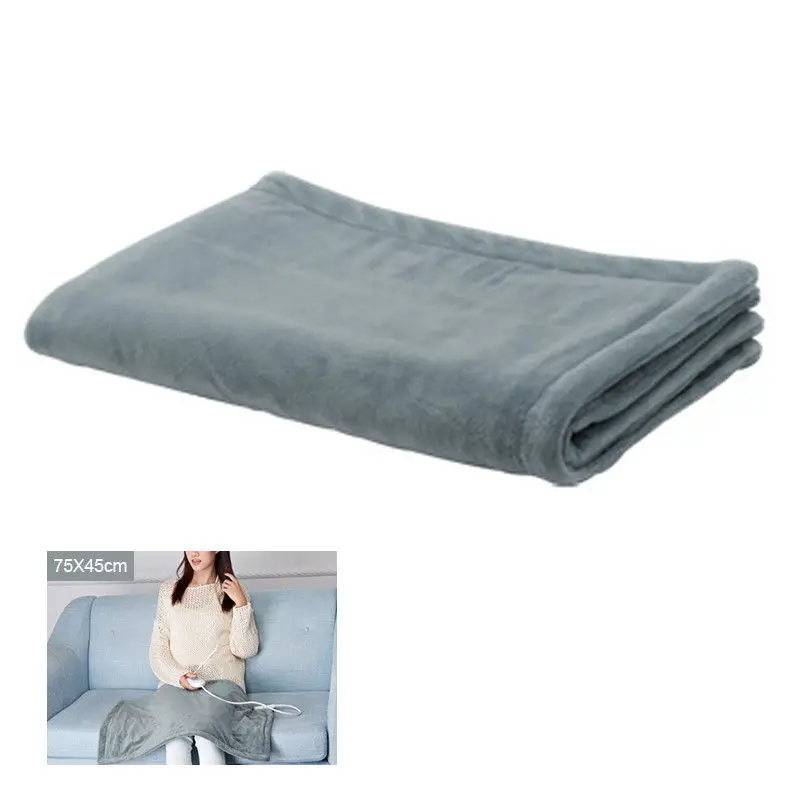 Around Temperature Adjustable Electric Heated Blanket Warm 220V Washable Soft Wrap Electric Blanket 100w Shoulder - Цвет: Light grey