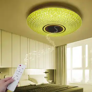 

48W LED Music Ceiling Light 4bluetooth Speaker Lamp Home Party Bedroom APP/Remote Control Dimmable Smart Colorful Light