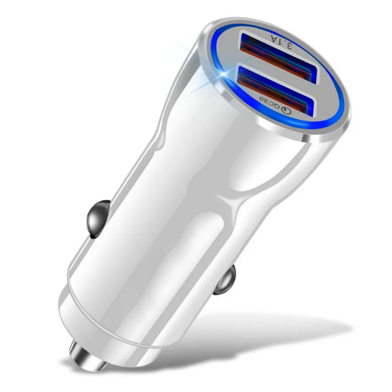 Автомобильное зарядное устройство 18 Вт 3 1 А Quick Charge 0 универсальное с двумя USB