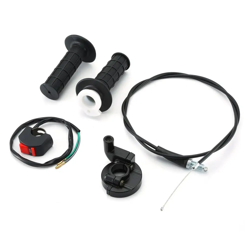 7/8 дюймов 22 мм Твист Дроссельный ускоритель 1,3 м дроссельная заслонка+ линия+ левая/правая ручка+ дроссельная заслонка алюминиевый блок+ переключатель набор