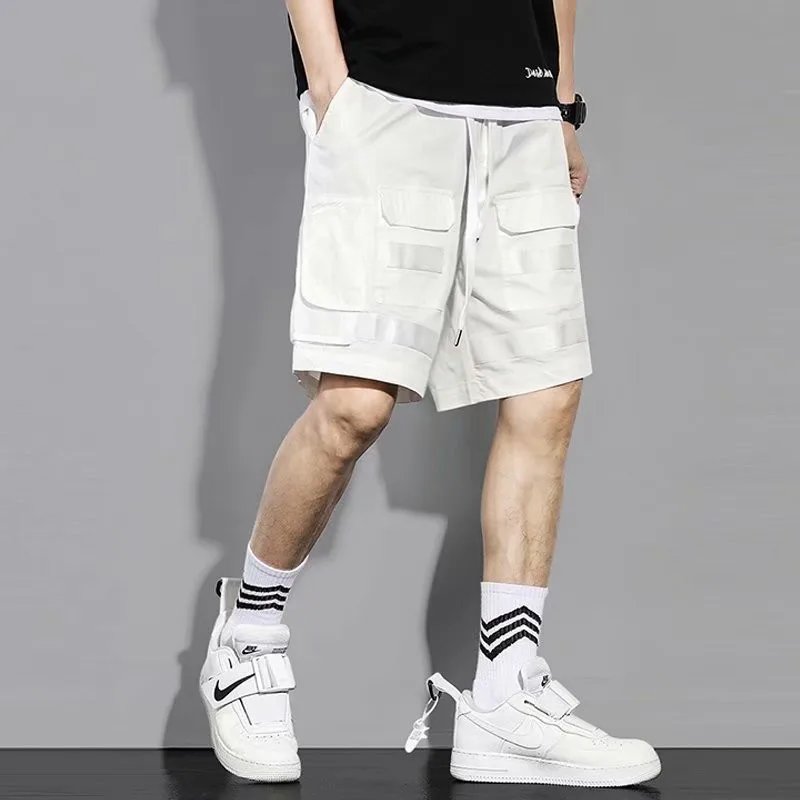 casual shorts for men Cargo Shorts Men Cool Summer off Sale Casual Men Short Pants Brand Clothing Techwear Men Black White Jogger Shorts ropa hombre casual shorts for women