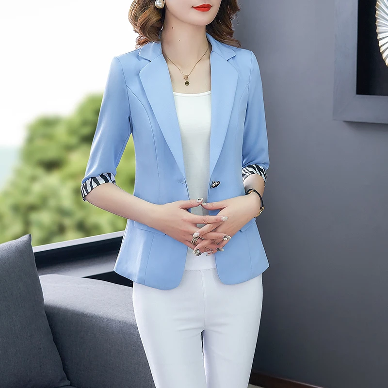 Real shot small suit female jacket new autumn clothing West decoration casual seven-point sleeve women's jacket