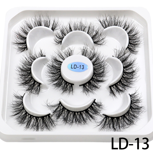 Pairs 25mm 3D Mink Lashes Bulk Russian Volume Fluffy Natural False Eyelashes Thick Dramatic Mink Eyelashes Wholesale maquiagem