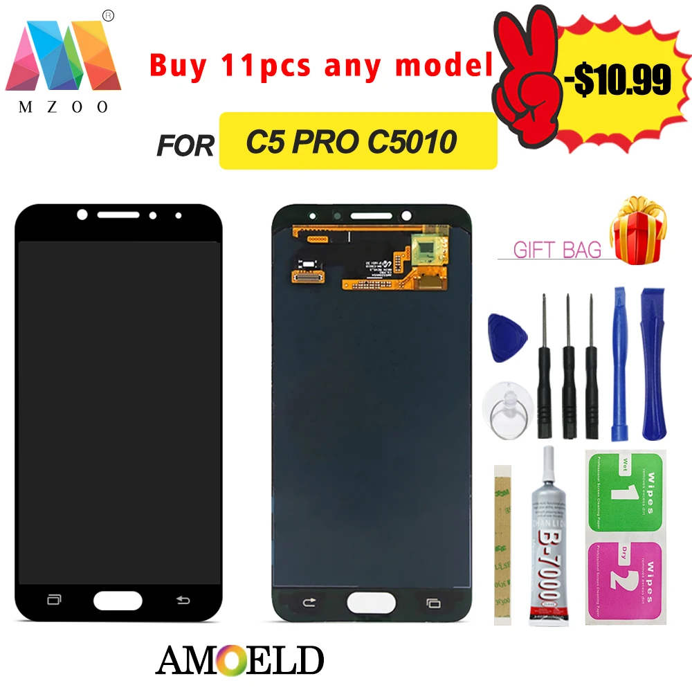 

100% Test High Quality For samsung galaxy c5 pro c5010 lcd display with touch screen digitizer Assembly replacement parts