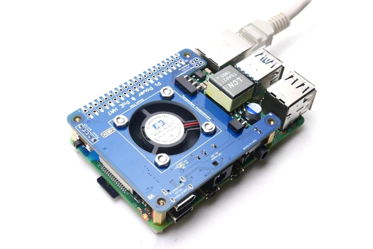 UGEEK Pi power HAT для Raspberry Pi 4 | решена ошибка питания Pi4 | POE | с интеллектуальным вентилятором контроля температуры | Вход 6 В~ 14 в | 4A outmax