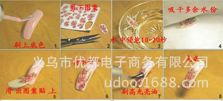 Nail Sticker Blush Fat a Ellipse Series Water Transfer Nail Decals Decal 12