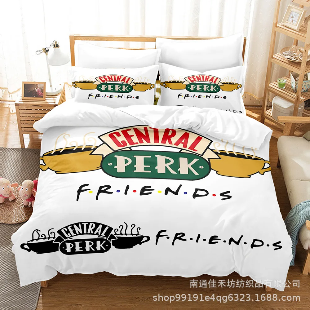 Friends Bedding Set Single Twin Full Queen King Size Comedy Friends Bed Set Aldult Kid Bedroom Duvetcover Sets 3D Print 019 