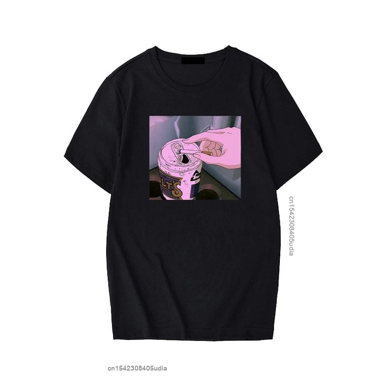 

New Arrival Sad Anime Vaporwave Print Female Tshirts Aesthetic Japan Otaku Harajuku Women's T Shirt Casual Short Sleeve Tops