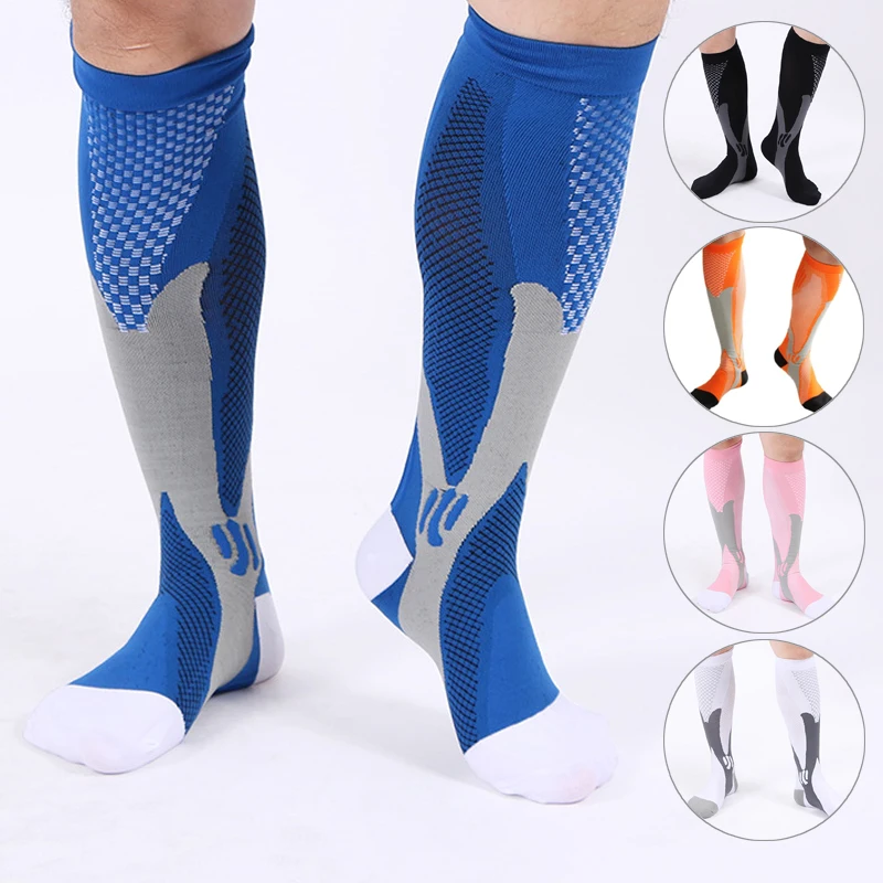 

Sale For Sports Elastic Adjustable Men Women Compression Socks Magic Compression Stockings 5 Colors 1 Pair