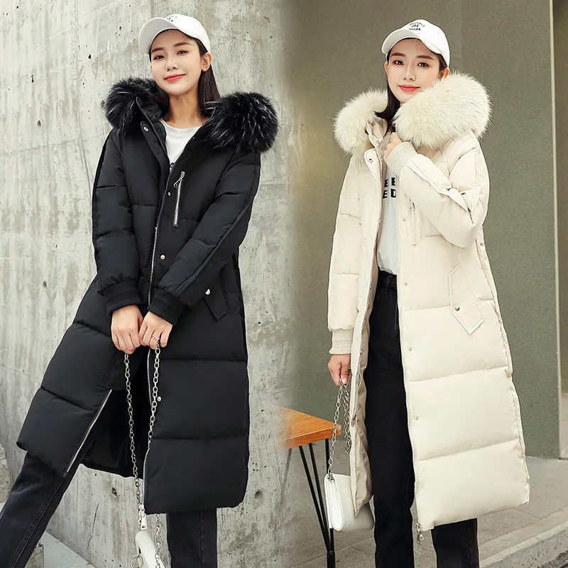 

2019 New Style down Jacket Cotton-padded Clothes Thick Korean-style Coat Women's INS down Coat Cotton-padded Jacket Winter Mid-l