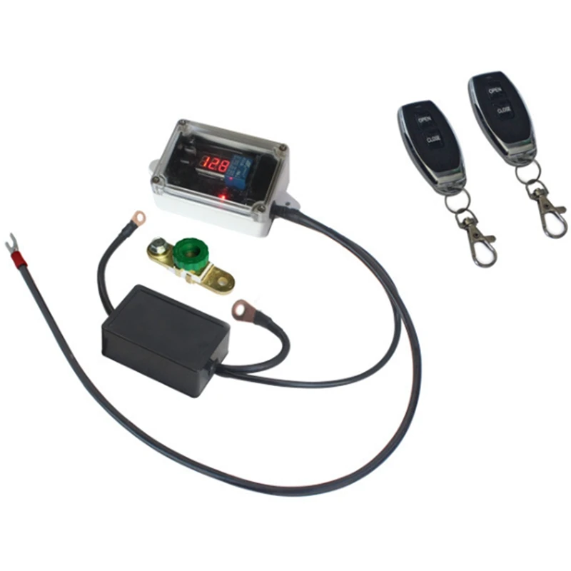 

Universal Wireless Remote Control 12V Car Battery Disconnect Cut Off Isolator Master Switches Voltmeter Display