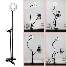 Photo Studio Selfie Led Ring Light With Cell Phone Mobile Holder Stream Makeup Camera Lamp For Iphone For Live Android H3W9