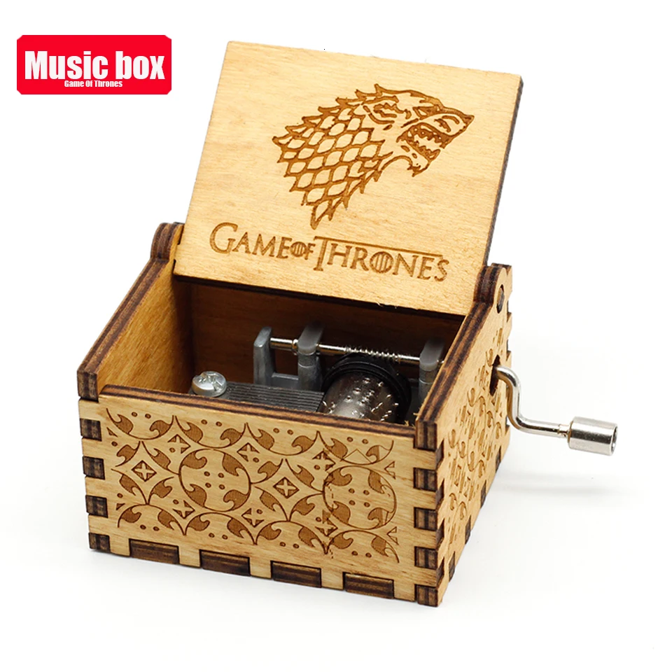 Game of Thrones A Лидер продаж деревянная ручка музыкальная шкатулка Игра престолов Пираты Кариб Звездные войны замок Inthe Sky Рождественский подарок - Цвет: Game of Thrones A