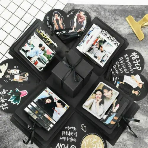 Hexagon Surprise Explosion Box DIY Handmade Scrapbook Photo Album Wedding Gift Box for Valentine Christmas Gift Boxes afbeelding