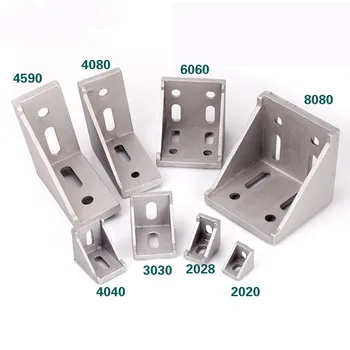 

1/5/10pcs 2020 2028 3030 3060 4080 6060 8080 20/30/40/45/60 Aluminum profile connector CNC Router Aluminum corner bracket