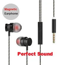 Kulak Metal Manyetik 3.5mm Kulaklık Yüksek Kaliteli HiFi Spor Kulaklık Auricular Ağır Bas Şok fone de ouvido(China)