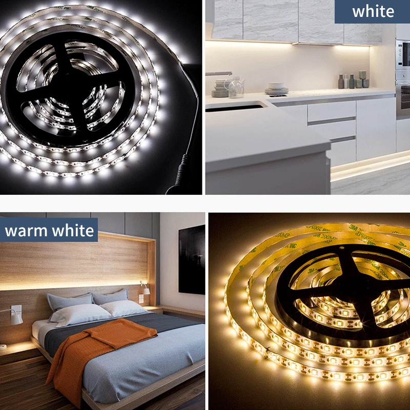 SKYRIN Светодиодные ленты светильник USB 2835 SMD DC 5V гибкие светодиодные лампы лента 1 м 2
