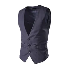 Стиль осенняя и зимняя одежда Ouma деловой Повседневный жилет мужской костюм жилет