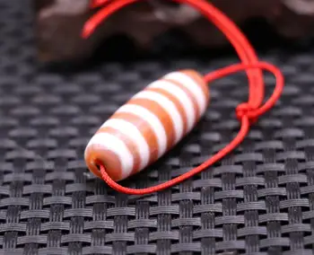 

Magic Tibetan Old Agate 6 stripe Totem dZi Bead pendant