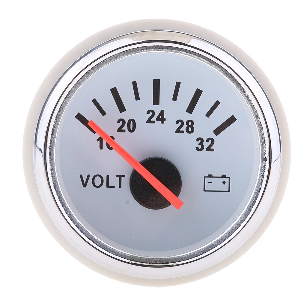 52mm 2" Waterproof Electric Marine Boat Voltmeter Gauge Meter 16 32V