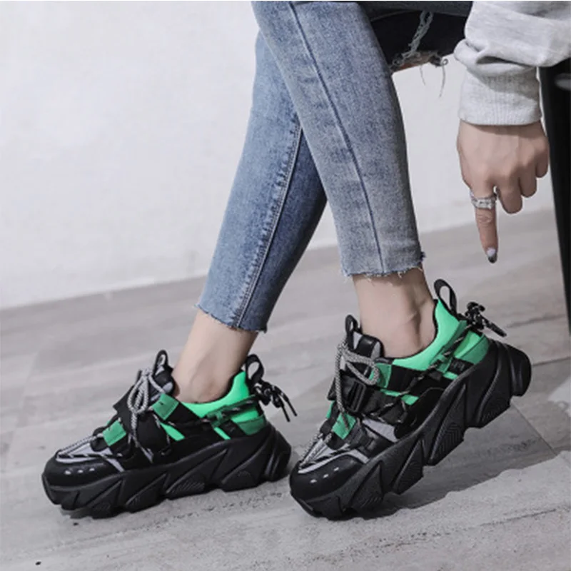 platform walking sneakers