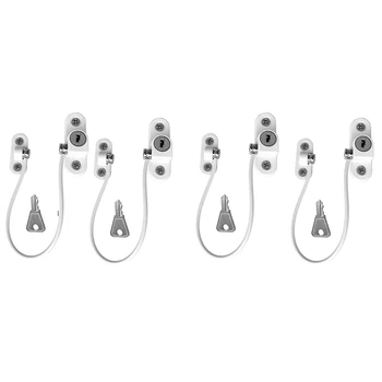 

4 Pcs Baby Window Locks Stainless Child Window Restrictor Infant Security Lock Kids Prevent Children Falling Window Lock