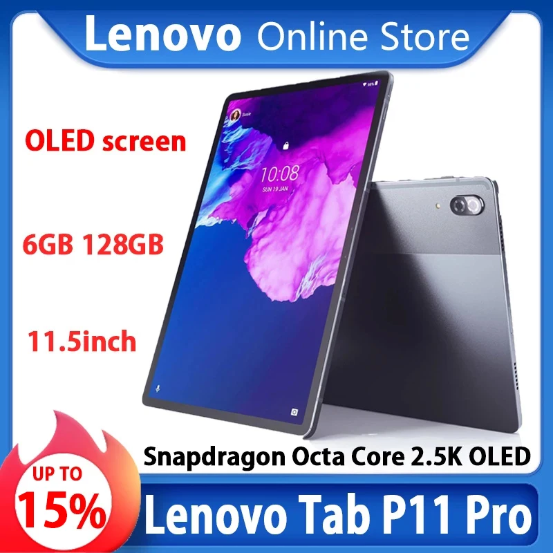 Firmware Global Lenovo Tab P11 Pro Snapdragon 730 Octa Core 6GB de Ram 128G Rom 11,5 pulgadas 2,5 K pantalla OLED 8500mAh tableta android 10