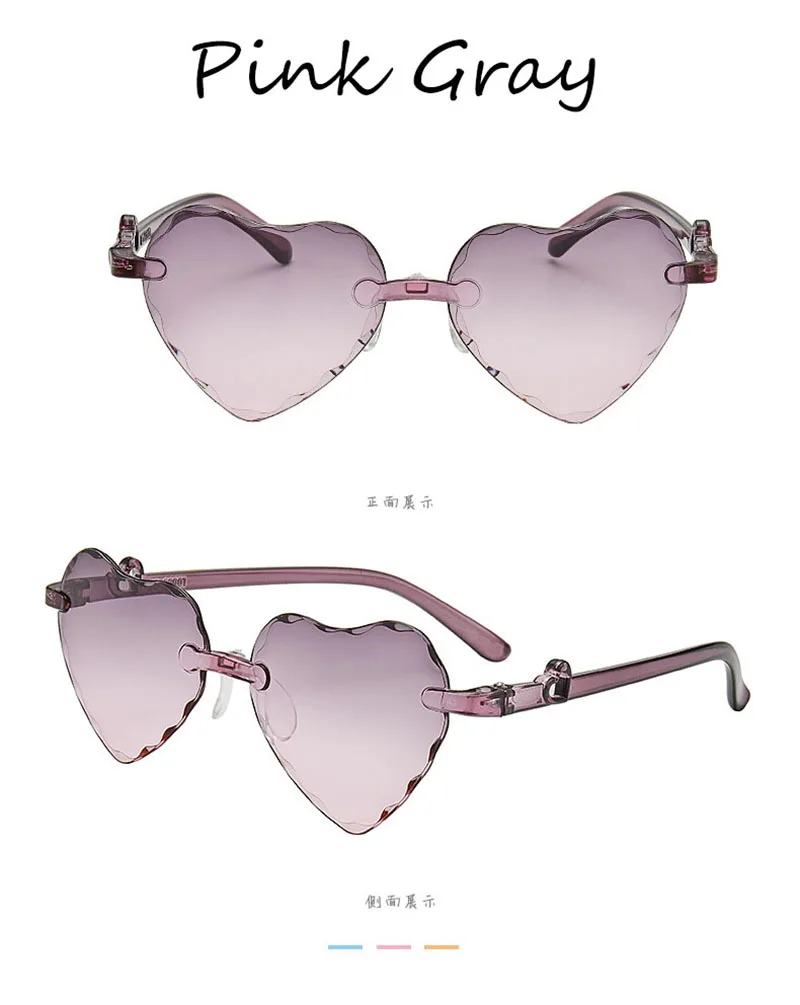 Модные солнцезащитные очки в форме сердца для детей, коллекция года, роскошный бренд, пляжный Подарочный очки для девочек и женщин, для вождения, карнавала, UV400