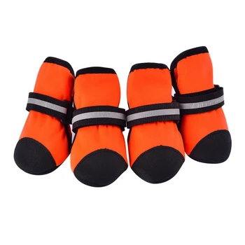 

4pcs/Lot Dog Shoes Waterproof Pet Boots Winter Dog Boots Non-Slip Warm Large Dogs Shoes Labrador Husky Paw Protectors Shoes