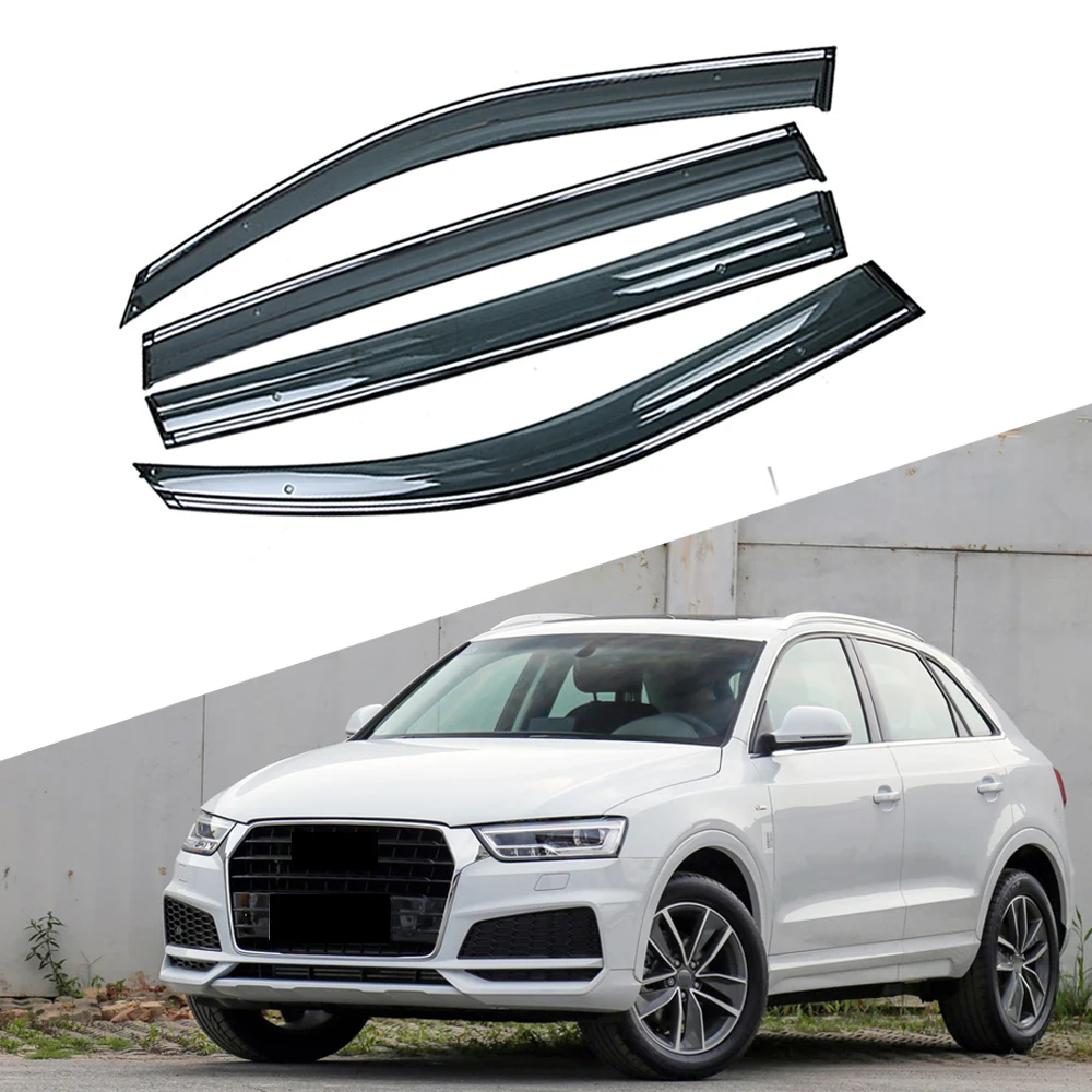Для Audi Q3 8U 2011- окна автомобиля Защита от солнца и дождя козырьки щиток защитный чехол накладка рамка наклейка внешние аксессуары