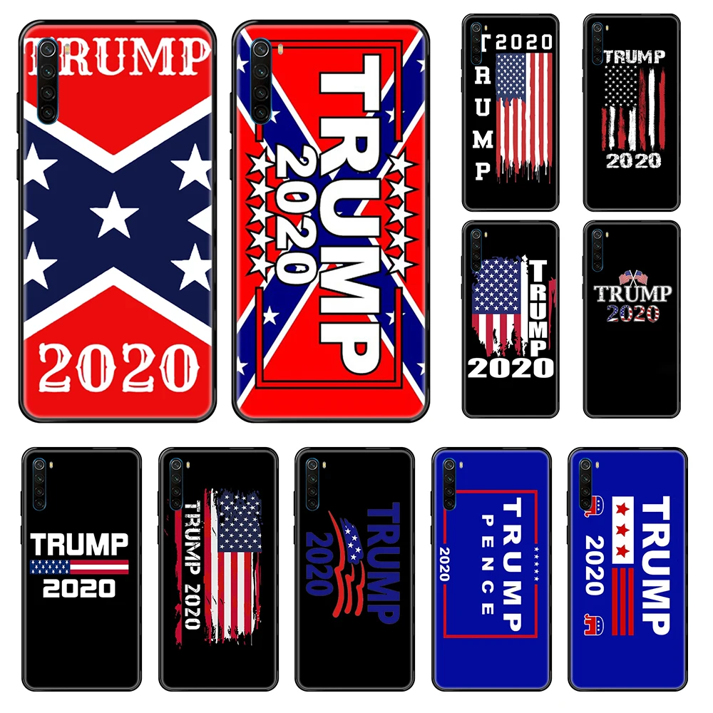 

2020 Donald Trump Election trend pretty back cell cover black Phone case For Xiaomi Redmi Note S2 4 5 6 7 8 A S X Plus Pro